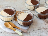 Crèmes dessert bi-goût : vanille et chocolat