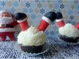 Cupcake Père Noël (choco/coco)