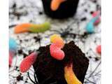 Cupcakes  Vers de terre  pour Halloween