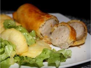 Feuilletés de boudin blanc aux pommes