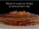 Gâteau de crêpes au chocolat et caramel beurre salé