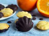 Mini madeleines à l'orange et chocolat