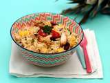 Salade de riz au poulet cajun et ananas