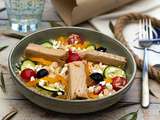 Salade de riz au thon façon grecque