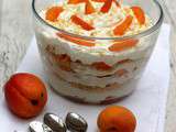 Trifle aux abricots, chocolat blanc et amandes