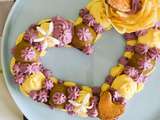 Heart Cake ou Tarte coeur hibiscus, vanille & myrtille {Saint-Valentin}