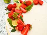 Mojito-fraise {entremet citron vert, menthe, fraises}