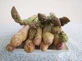 Asperges blanches à la crème aux baies roses