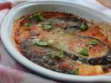 Se raccrocher à l’été: aubergines, mozza, basilic, parmesan, au four