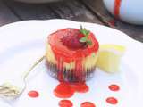 Cheesecake en cupcake aux fraises et limonade