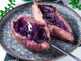 Patate douce violette au four