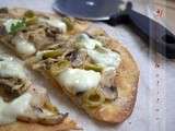 Pizza tortillas aux champignons