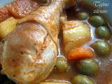 Tadjine Zitoune - poulet aux olives farcies a la viande hachée