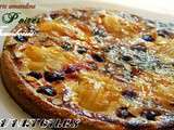 Tarte amandine poires framboises