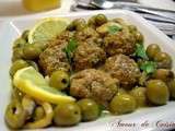 Viande hachée aux olives, tajine de viande hachée aux olives