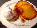 Du 1er salon du blog culinaire : Ananas rôti à la vanille caramélisée, gingembre et sa brioche perdue et glace coco