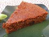 Gâteau nectarine-chocolat à la farine de maïs