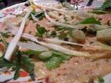 Carpaccio de saumon aux légumes croquants et au citron vert