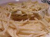 Spaghetti au citron et aux artichauts