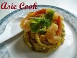 Riz sauté au curry et crevettes