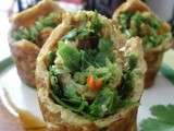 Rouleaux d'omelette aux herbes fraîches