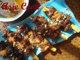 Sate de poulet à la sauce cacahuètes