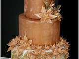 Wedding cake bronze et doré