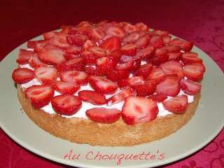 Tarte aux fraises, crème mascarpone, sablé coco
