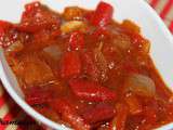 Salade chaude de poivrons rouges et tomates