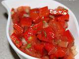 Salade froide de poivrons et tomates