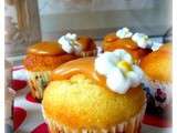 Cupcakes rhubarbe, gingembre & caramel