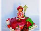 Gâteau d'anniversaire Charlotte aux fraises