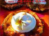 Tartelettes à l'ananas flambé au rhum et lait de coco & sa meringue vanillée