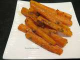 Frites de carottes cuites au four. Ail et parmesan