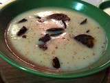 Velouté au chou-fleur et de chips de chorizo