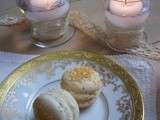 Macarons de fête, or et chocolat blanc {concours white & gold}