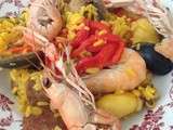 Paella maison aux fruits de mer