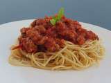 Spaghetti sauce tomate, saucisse & basilic