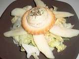 Salade de pommes et chèvre chaud