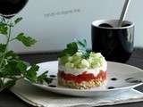 Tartare de légumes frais -façon cheescake