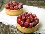Tartelettes aux framboises, pâte aux amandes et crème pâtissière