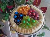Tarte sablée croquante multicolore aux fruits et m&m's, Bataille Food #70