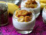Pudding aux graines de chia, noix de coco & bananes caramélisées (Battle Food #31)