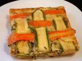 Tarte aux lamelles de carotte et de courgette