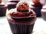 Cupcakes chocolat & au Ferrero rocher