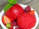 Sorbet framboise fraise