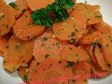 Salade de carottes tièdes à l'orientale au Cooking Chef