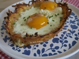 Barques de pommes de terre aux œufs cocotte