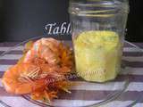 Bocal cake aux carottes et parmesan - salade aux crevettes -light