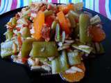Haricots plats et carottes au riz et chorizo -light